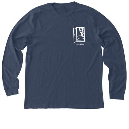 Commemorating 20 years of HHC, a Heather Navy Premium Long Sleeve Tee