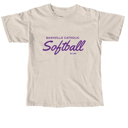 Softball Comfort Colors Cream T-shirt, a Ivory Comfort Colors Unisex Tee