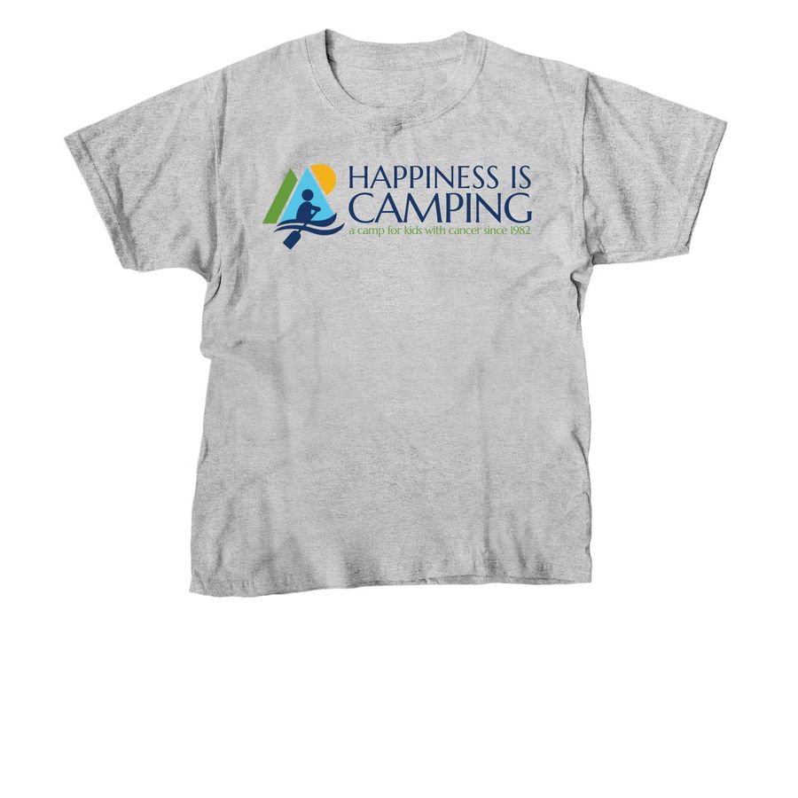 Happiness Is Camping Youth Clothes, a Sport Grey Youth Unisex Tee