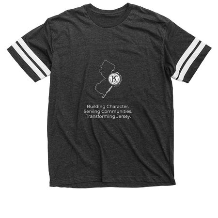 New Jersey Key Club Pride Shirt, a Vintage Smoke / White Football Jersey Tee