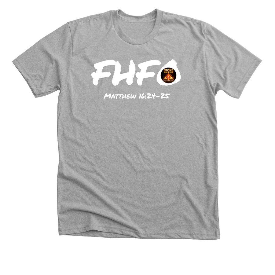 Follow Him and Find Out, a Athletic Heather Premium Unisex Tee