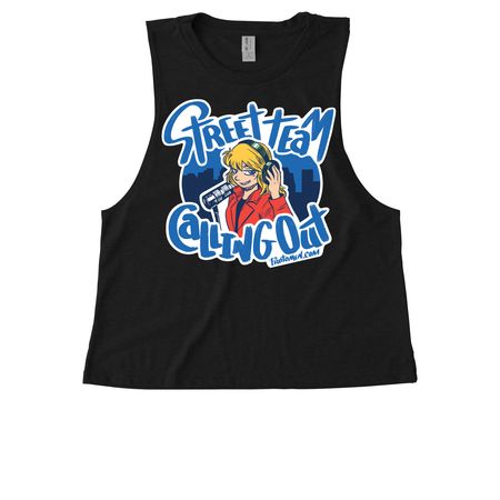 Street Team Calling Out T-shirt or Tank Top, a Deep Black Allmade Eco Triblend Women?s Muscle Tank
