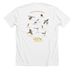 Birds of the Katy Prairie T-Shirt, a Solid White Blend Premium Unisex Tee (back-view)