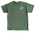 Swamp Life, a Military Green Classic Unisex Tee (back-view)