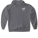 Swamp Life, a Charcoal Gildan Softstyle Pullover Hoodie (back-view)