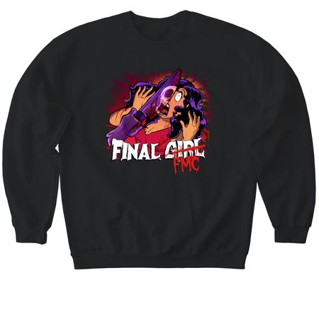 Final FMC Full Front Logo, a Black Softstyle Crewneck Sweatshirt