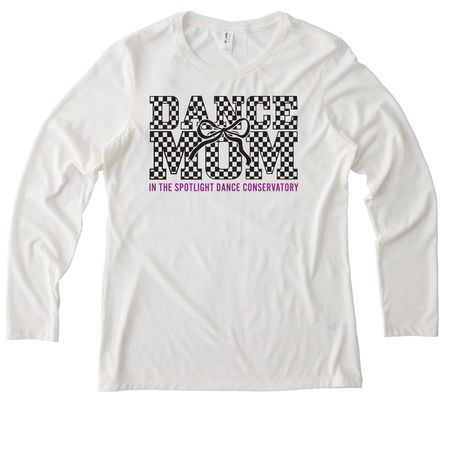 Checkered Dance Mom Tee, a Fairly White Allmade Eco Triblend Women?s Long Sleeve Tee
