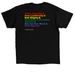 LGBTQIA+ Pride Shirt, a Black Classic Unisex Tee (back-view)