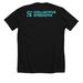 Collective Strength Blue Classic Logo, a Solid Black Blend Premium Unisex Tee (back-view)