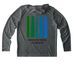 SCS Rainbow Rostrum Long Sleeve Activewear, a Dark Smoke Grey UV Performance Long Sleeve Hoodie (back-view)