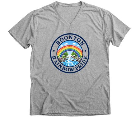 Boonton Rainbow Pride ? Official Seal Tee, a Athletic Heather Premium V-Neck Tee