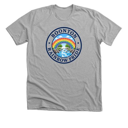 Boonton Rainbow Pride ? Official Seal Tee, a Athletic Heather Premium Unisex Tee