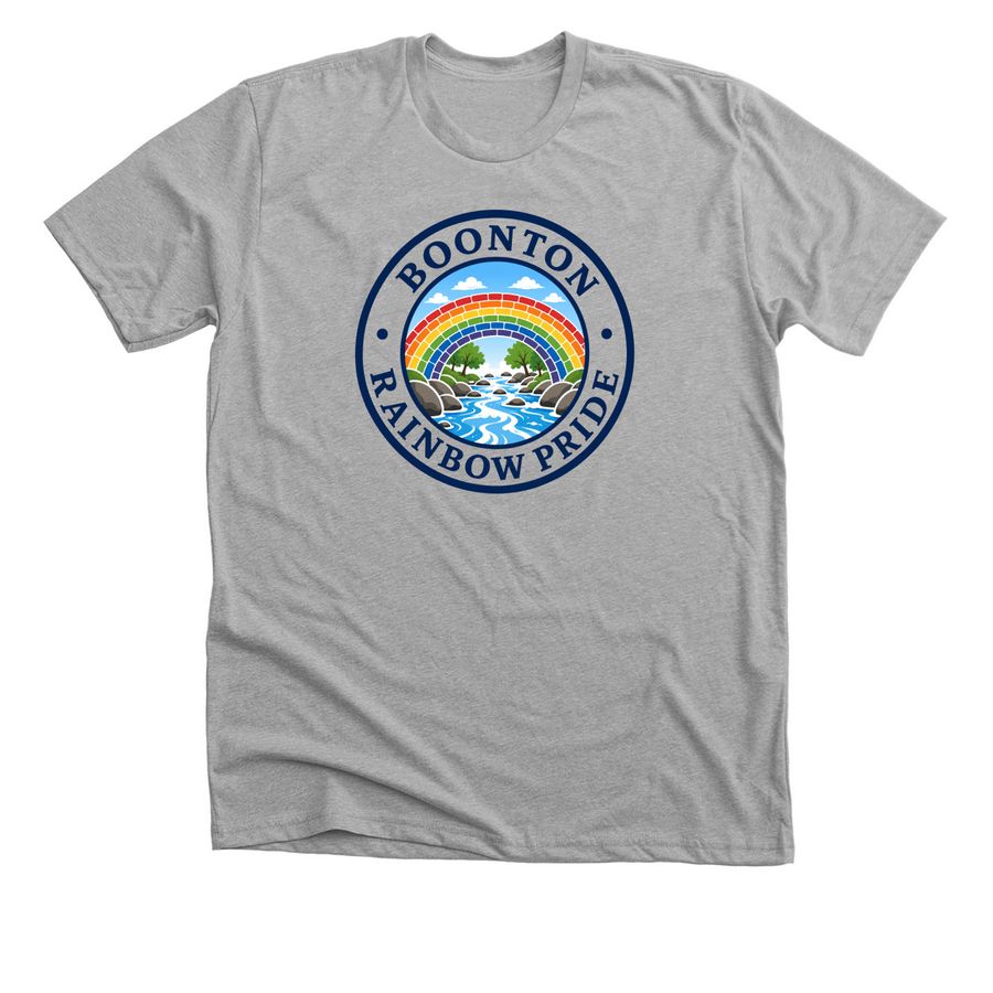 Boonton Rainbow Pride ? Official Seal Tee, a Athletic Heather Premium Unisex Tee