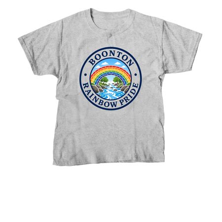 Boonton Rainbow Pride ? Official Seal Tee, a Sport Grey Youth Unisex Tee