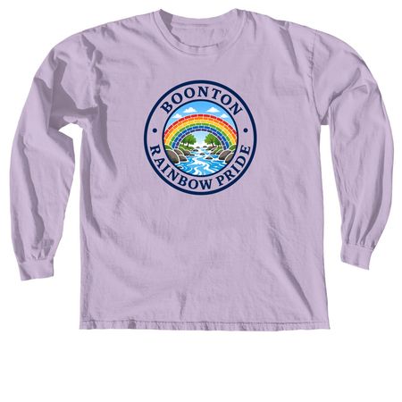 Boonton Rainbow Pride ? Official Seal Tee, a Orchid Comfort Colors Long Sleeve Tee