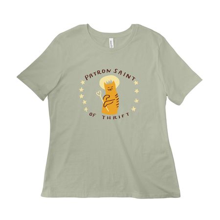 Patron Saint of Thrift, a Thyme Women?s Relaxed Cotton Tee