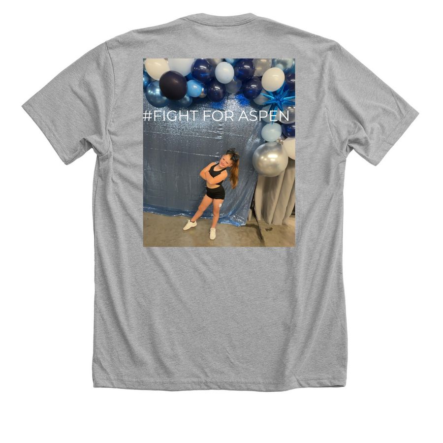 Walk for Aspen, a Athletic Heather Premium Unisex Tee (back-view)