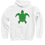 White Lewis hoodie, a White Pullover Hoodie (back-view)