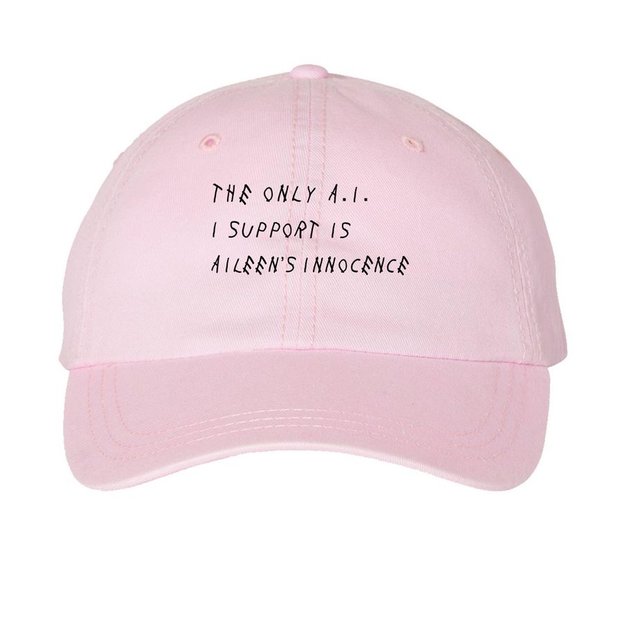 THE ONLY A.I., a Pink Printed Pigment Dye Baseball Cap