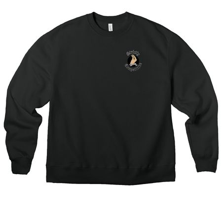 Front Logo Small-B&W Logo, a Vintage Black Premium Heavyweight Crewneck Sweatshirt