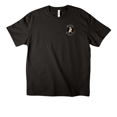 Front Logo Small-B&W Logo, a Black Unisex Heavyweight Tee