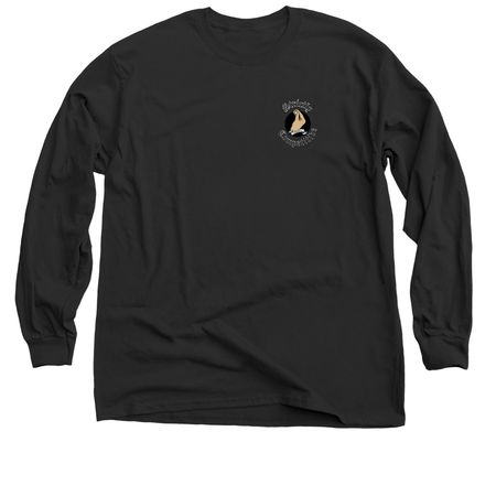Front Logo Small-B&W Logo, a Black Classic Long Sleeve Tee
