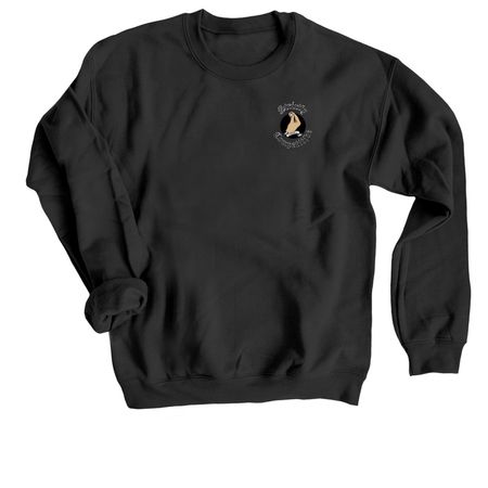 Front Logo Small-B&W Logo, a Black Crewneck Sweatshirt