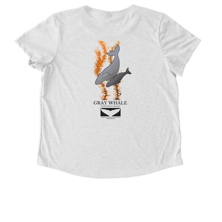 NATURALIST Classic Pocket & Kelp Back Logo, a Fairly White Allmade Eco Triblend Women?s Scoop Neck Tee