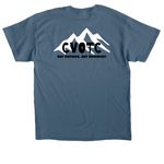 Pocket Front, a Indigo Blue Classic Unisex Tee (back-view)