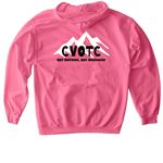 Pocket Front, a Pink Lemonade Softstyle Pullover Hoodie (back-view)
