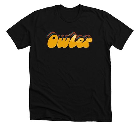 Owler Pin Shirt, a Solid Black Blend Premium Unisex Tee