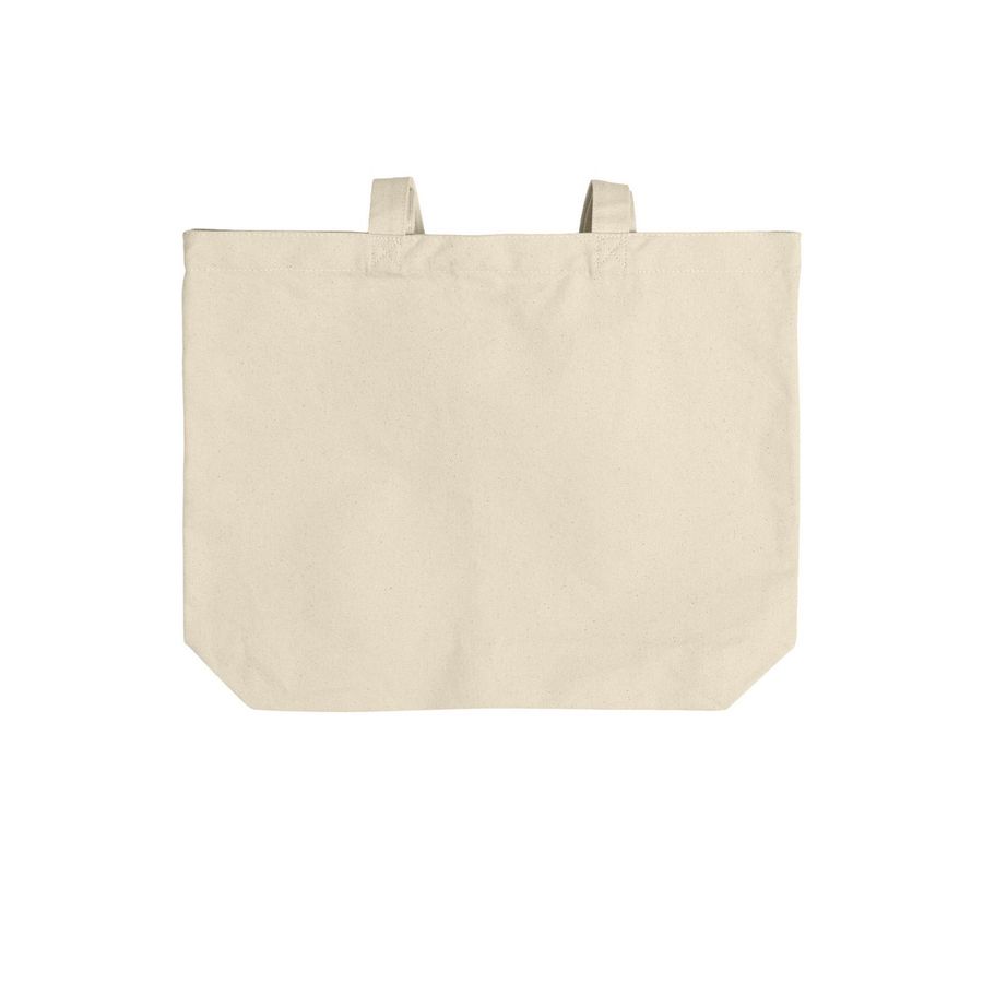 Madonna del Soccorso Women?s Society Tote, a Natural Cotton Canvas Tote Bag (back-view)