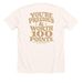 Precious & Worth 100 Points., a Heather Natural Premium Unisex Tee (back-view)