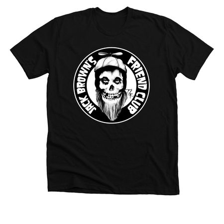 Jack Browns Friend Club, a Solid Black Blend Premium Unisex Tee
