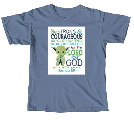 Be Strong Yoda, a Blue Jean Comfort Colors Unisex Tee