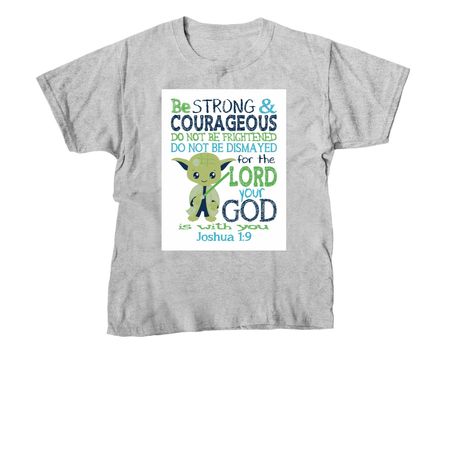 Be Strong Yoda, a Sport Grey Youth Unisex Tee
