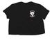 BB - Dual Logo Collection, a Black Women?s Flowy Cropped Tee