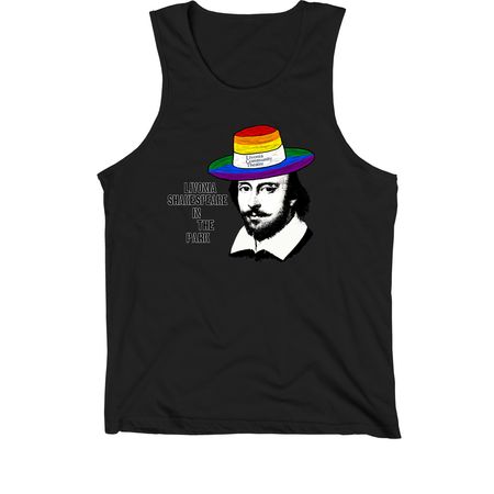 Billy Shakes is PROUD of community theatre!, a Black Premium Cotton Tank