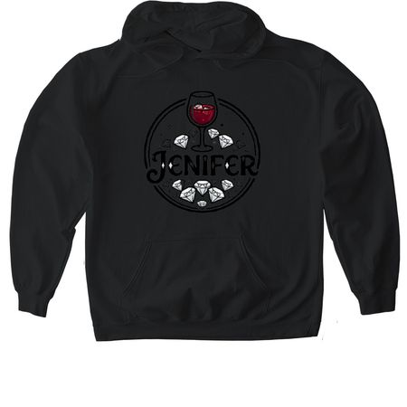 Jenifer, a Black Gildan Softstyle Pullover Hoodie