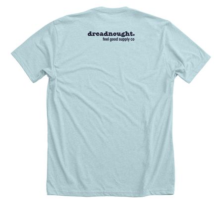 Daydream Chaser, a Heather Ice Blue Premium Unisex Tee (back-view)