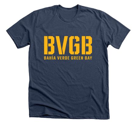 Bah?a Verde BVGB Classic Gold, a Heather Navy Premium Unisex Tee