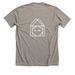 LOGO T, a Heather Stone Premium Unisex Tee (back-view)