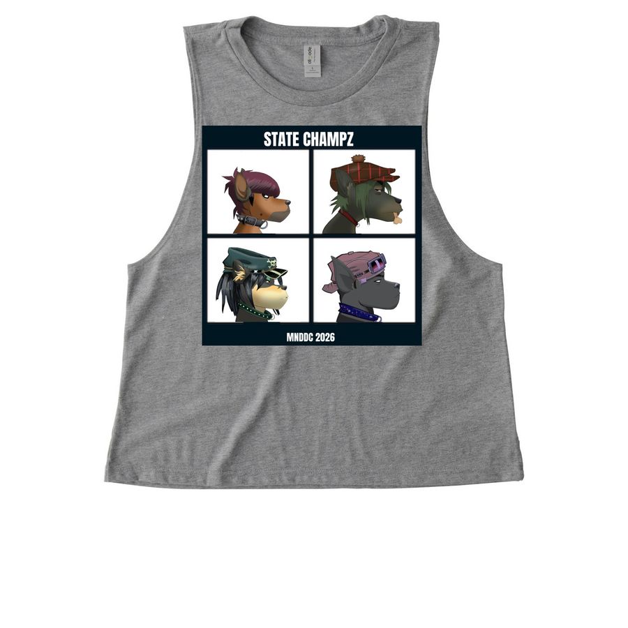 Disc Dogz at State Champz, a Aluminum Grey Allmade Eco Triblend Women?s Muscle Tank