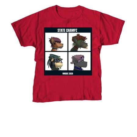 Disc Dogz at State Champz, a Red Youth Unisex Tee