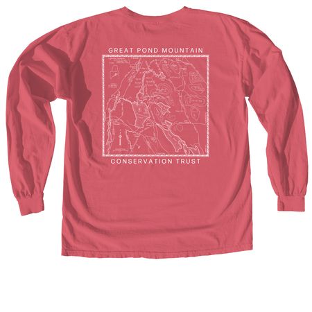 Crosen Map Shirt, a Crimson Comfort Colors Long Sleeve Tee