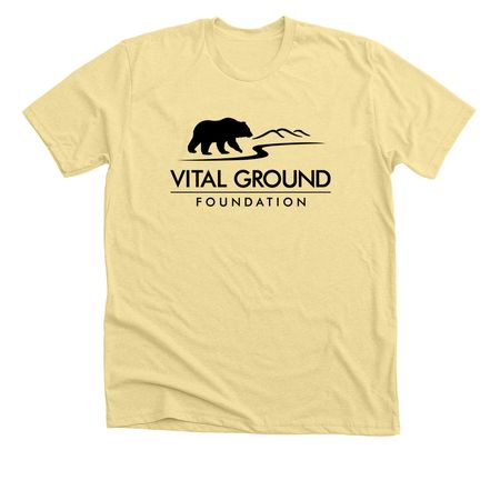 8 Shirt Designs - Black Logo, a Heather French Vanilla Premium Unisex Tee