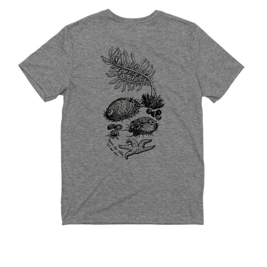 ytt Tribe Land Back, a Aluminum Grey Allmade Youth Eco Triblend Tee (back-view)