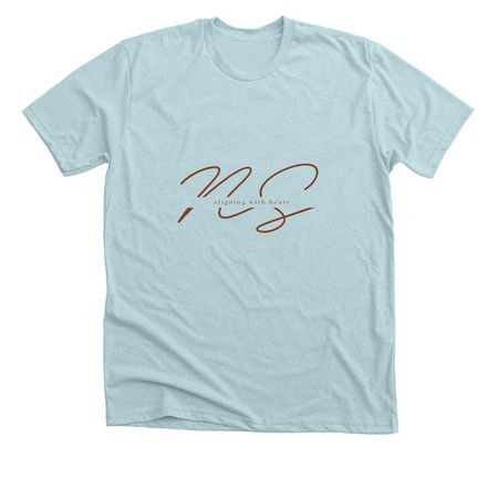 Aligning With Heart Official Logo, a Heather Ice Blue Premium Unisex Tee