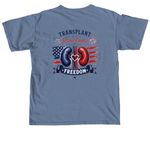 Red, White, and Blue&nbsp;, a Blue Jean Comfort Colors Unisex Tee (back-view)