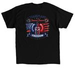 Red, White, and Blue&nbsp;, a Black Classic Unisex Tee (back-view)